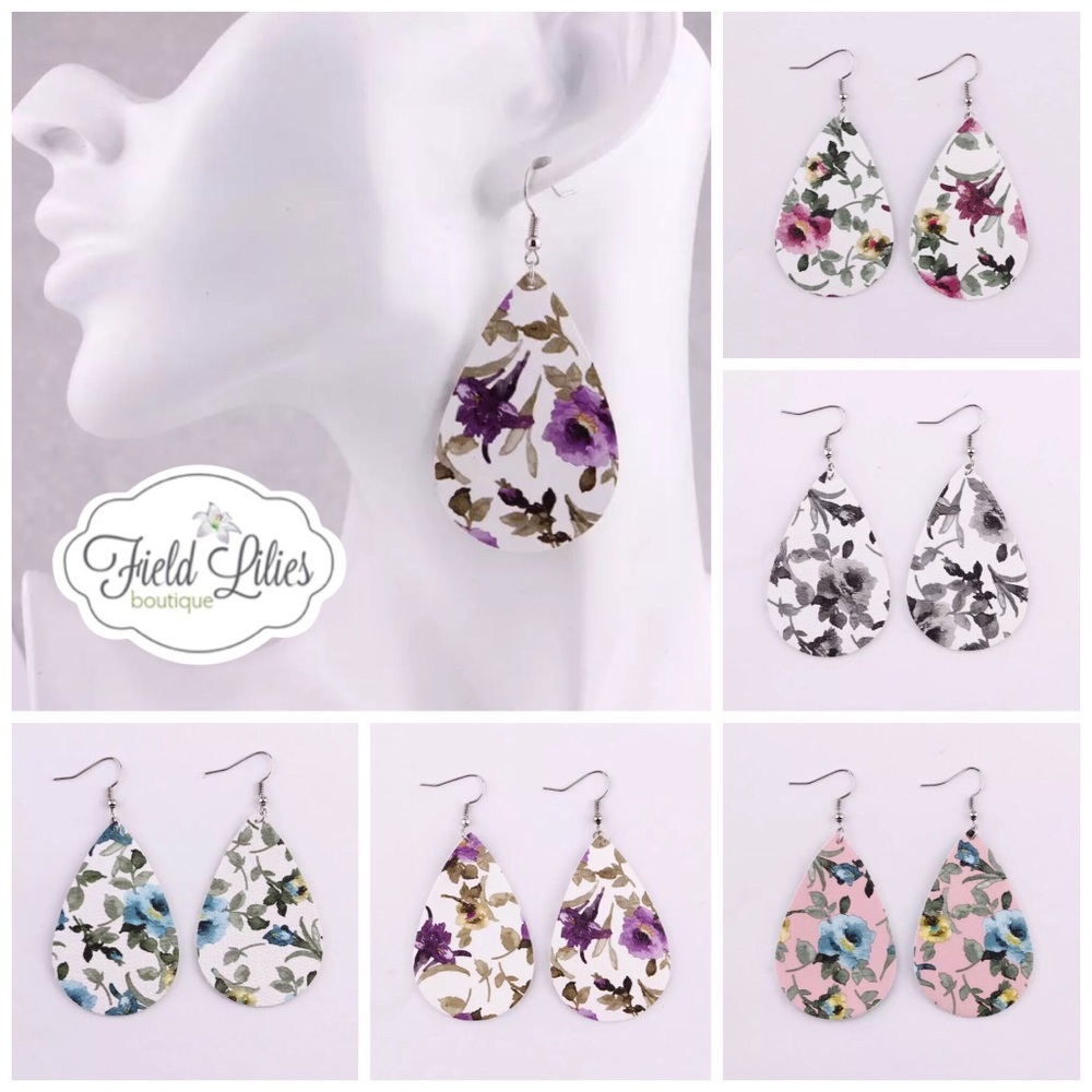 🆕 Floral Teardrop Earrings